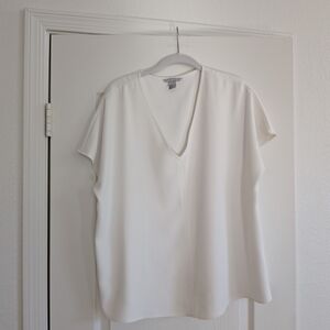 H&M Cream V-Neck Blouse